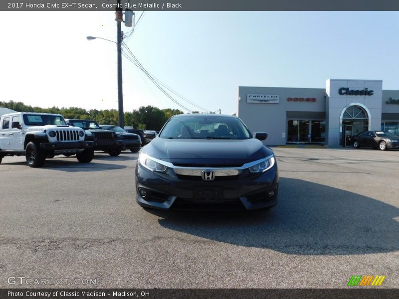 Cosmic Blue Metallic / Black 2017 Honda Civic EX-T Sedan