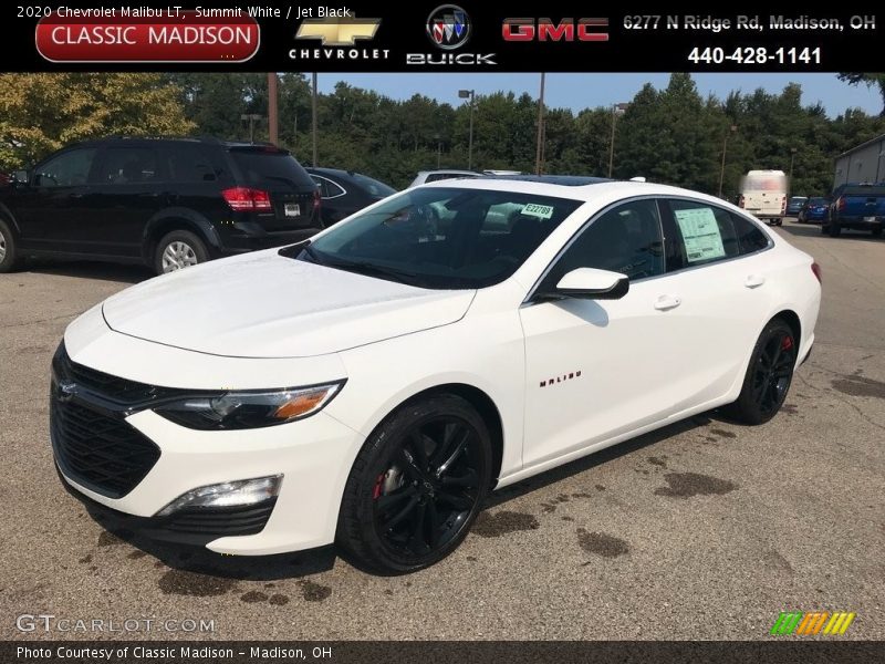 Summit White / Jet Black 2020 Chevrolet Malibu LT