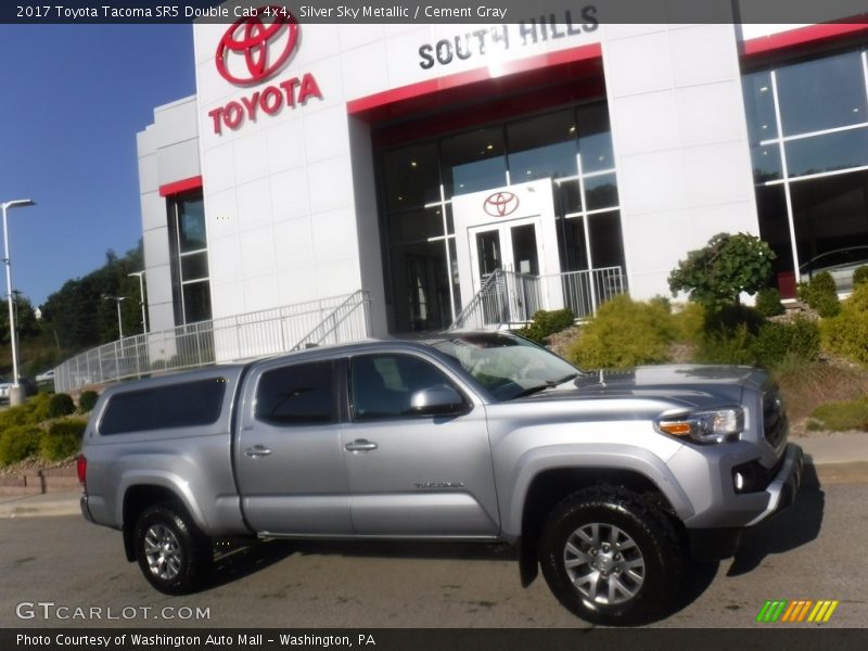 Silver Sky Metallic / Cement Gray 2017 Toyota Tacoma SR5 Double Cab 4x4