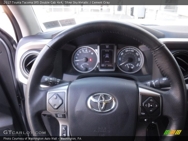 Silver Sky Metallic / Cement Gray 2017 Toyota Tacoma SR5 Double Cab 4x4