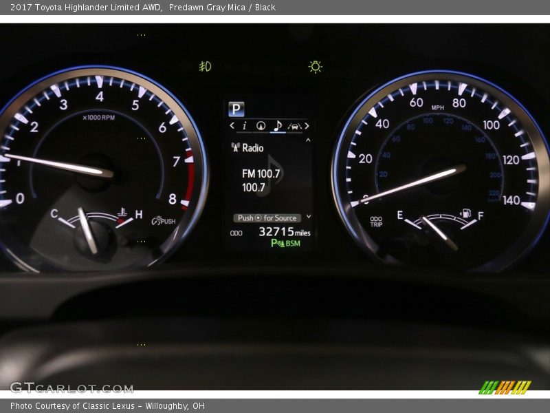 Predawn Gray Mica / Black 2017 Toyota Highlander Limited AWD