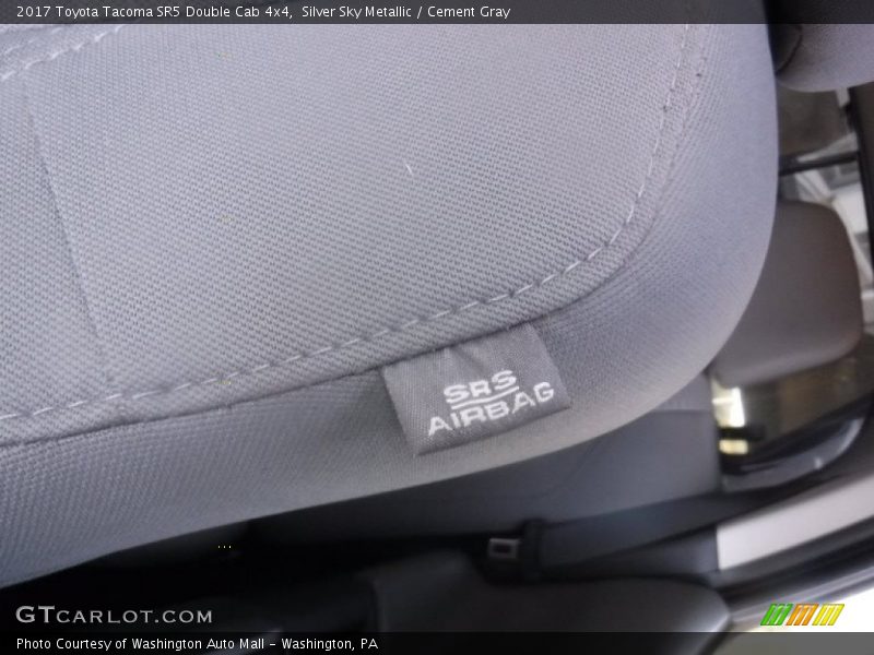 Silver Sky Metallic / Cement Gray 2017 Toyota Tacoma SR5 Double Cab 4x4