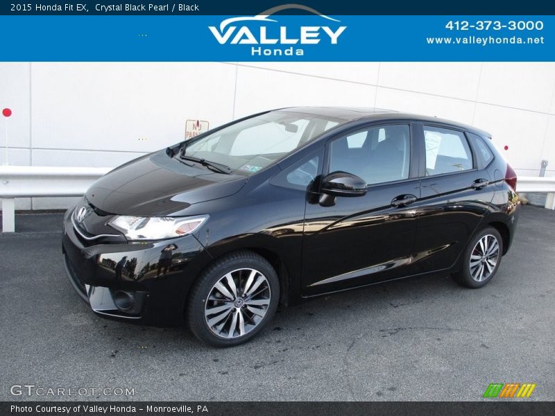 Crystal Black Pearl / Black 2015 Honda Fit EX
