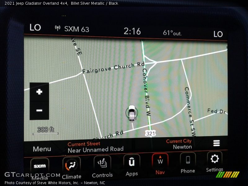 Navigation of 2021 Gladiator Overland 4x4