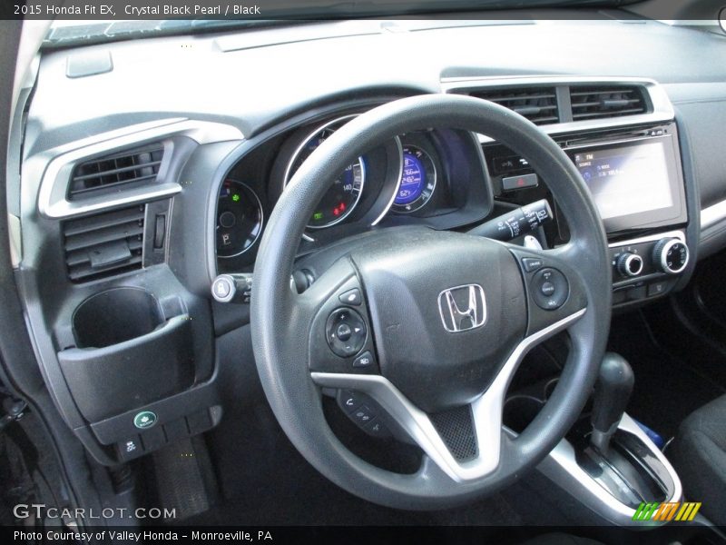 Crystal Black Pearl / Black 2015 Honda Fit EX