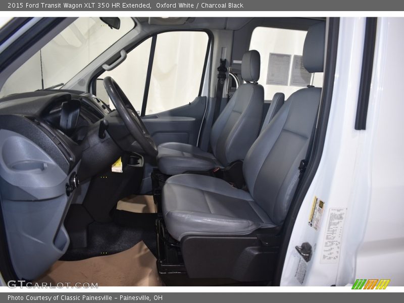 Oxford White / Charcoal Black 2015 Ford Transit Wagon XLT 350 HR Extended