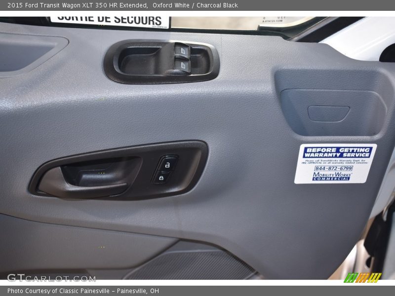 Oxford White / Charcoal Black 2015 Ford Transit Wagon XLT 350 HR Extended