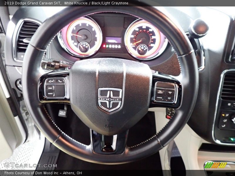 White Knuckle / Black/Light Graystone 2019 Dodge Grand Caravan SXT