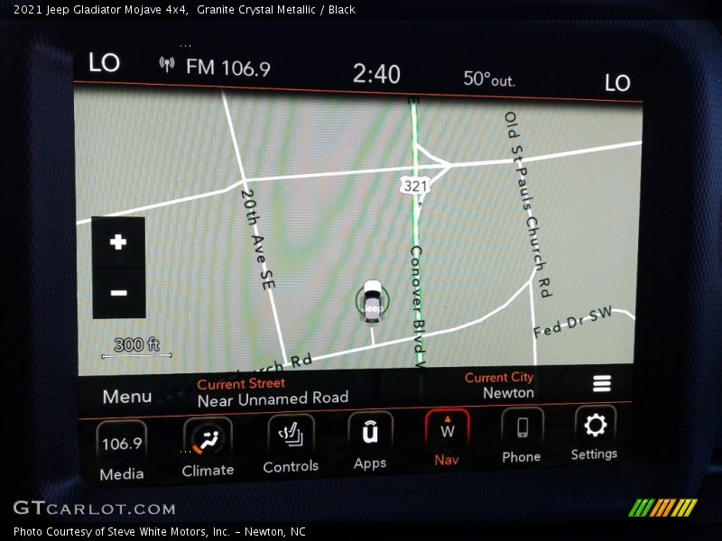 Navigation of 2021 Gladiator Mojave 4x4