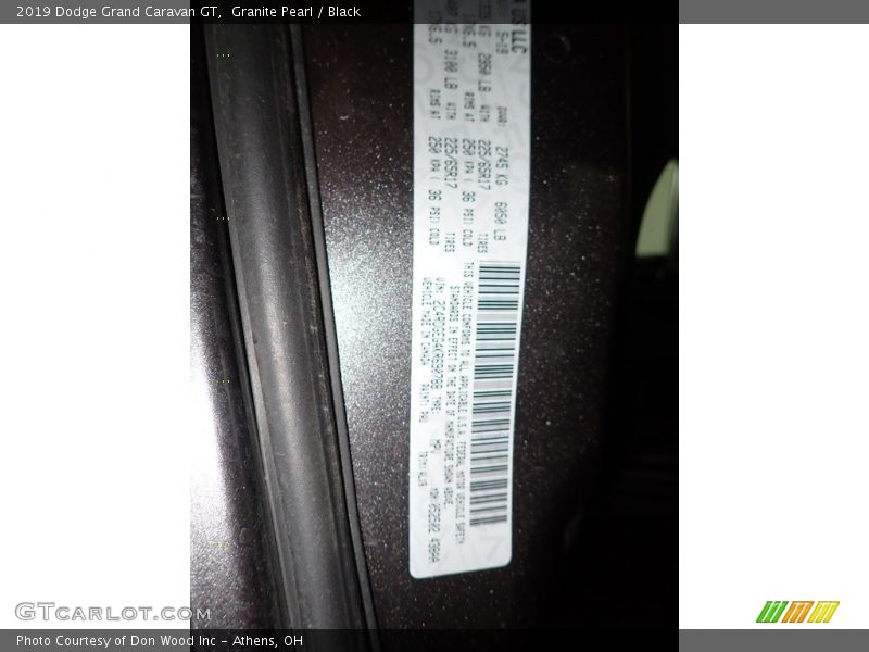 Granite Pearl / Black 2019 Dodge Grand Caravan GT