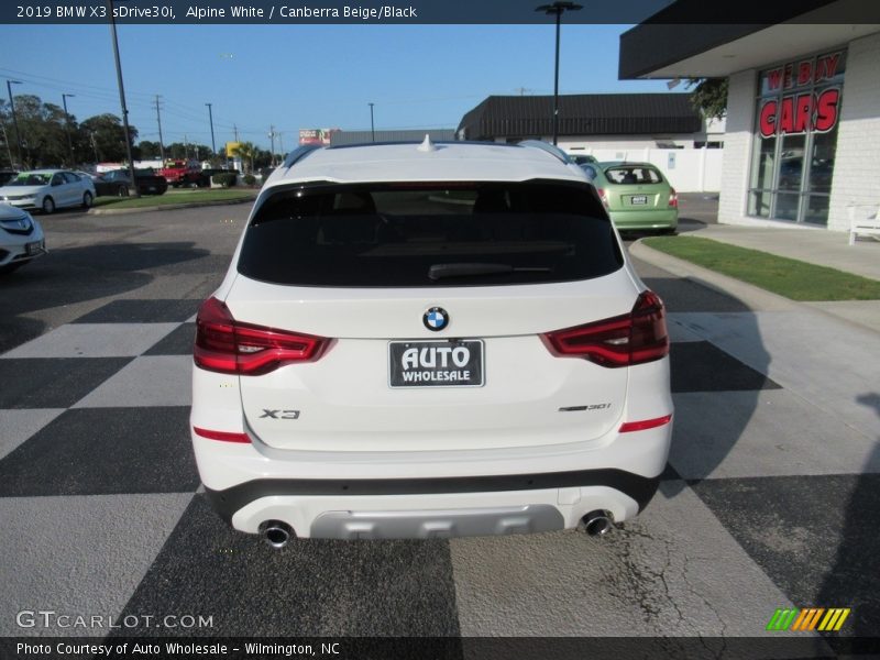 Alpine White / Canberra Beige/Black 2019 BMW X3 sDrive30i