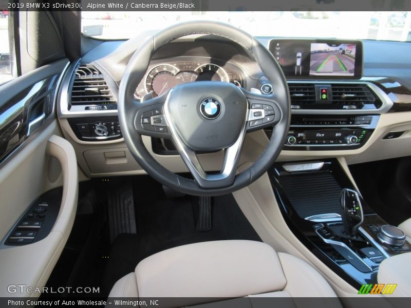 Alpine White / Canberra Beige/Black 2019 BMW X3 sDrive30i