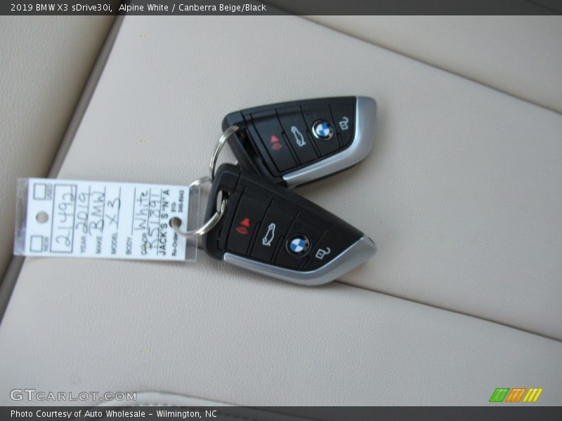Alpine White / Canberra Beige/Black 2019 BMW X3 sDrive30i