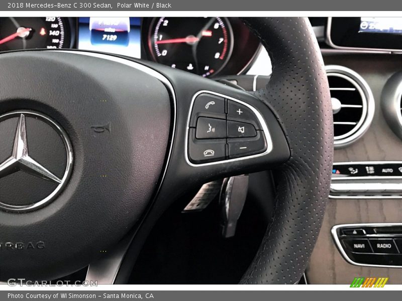 Polar White / Black 2018 Mercedes-Benz C 300 Sedan