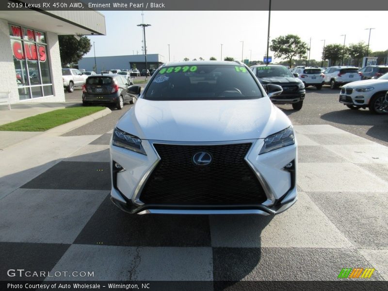 Eminent White Pearl / Black 2019 Lexus RX 450h AWD