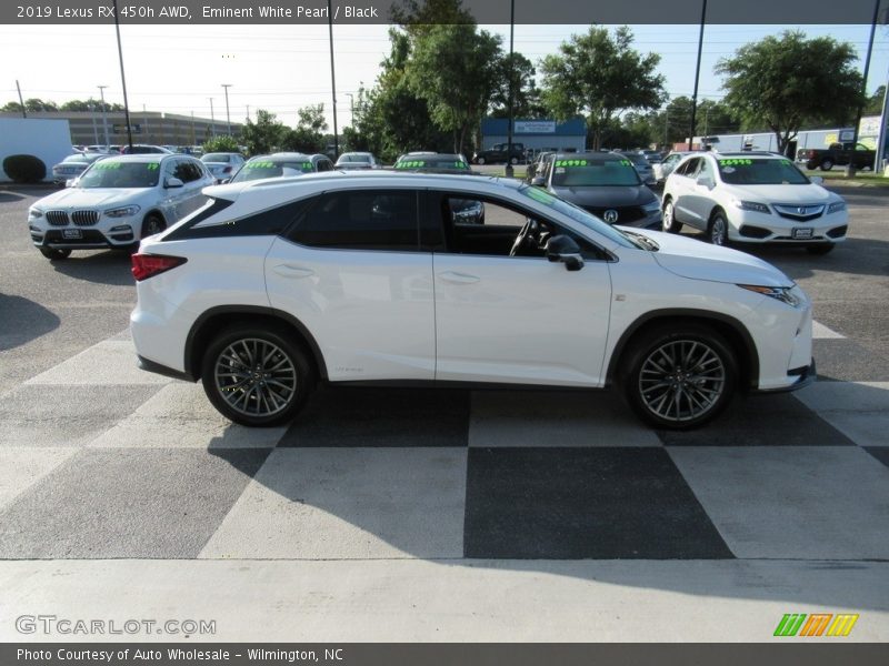 Eminent White Pearl / Black 2019 Lexus RX 450h AWD