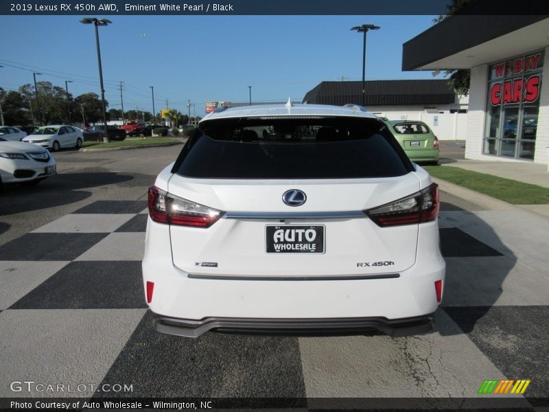 Eminent White Pearl / Black 2019 Lexus RX 450h AWD