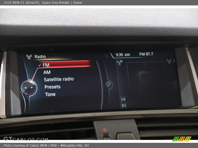 Space Grey Metallic / Oyster 2016 BMW X3 xDrive35i