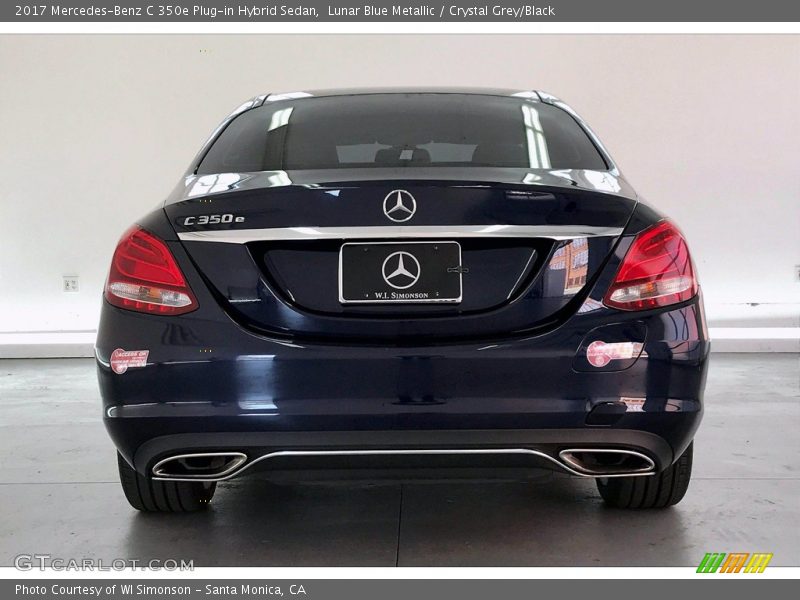Lunar Blue Metallic / Crystal Grey/Black 2017 Mercedes-Benz C 350e Plug-in Hybrid Sedan