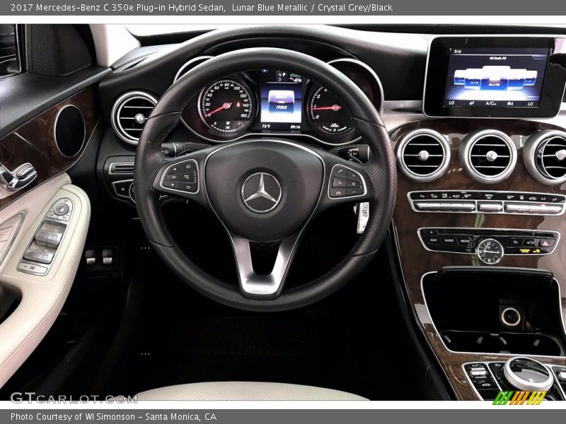 Lunar Blue Metallic / Crystal Grey/Black 2017 Mercedes-Benz C 350e Plug-in Hybrid Sedan