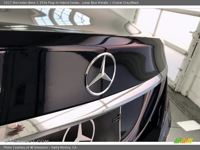 Lunar Blue Metallic / Crystal Grey/Black 2017 Mercedes-Benz C 350e Plug-in Hybrid Sedan