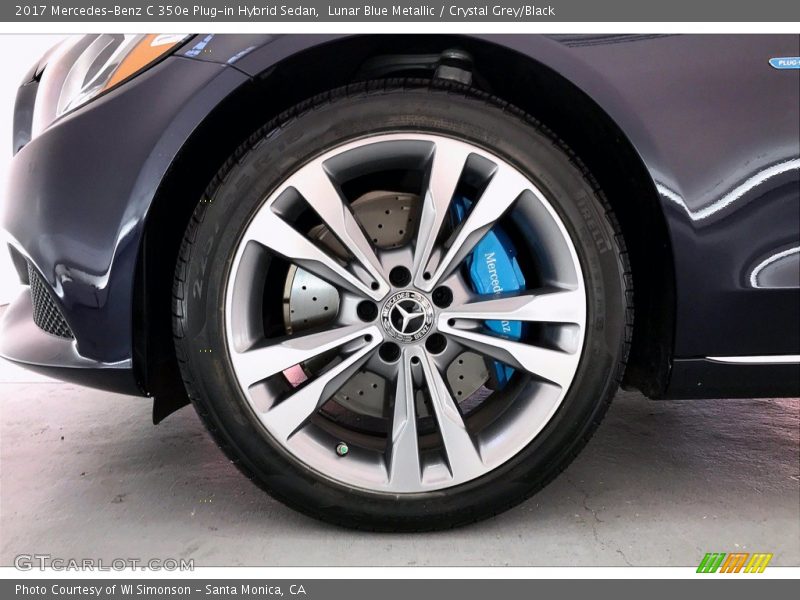 Lunar Blue Metallic / Crystal Grey/Black 2017 Mercedes-Benz C 350e Plug-in Hybrid Sedan