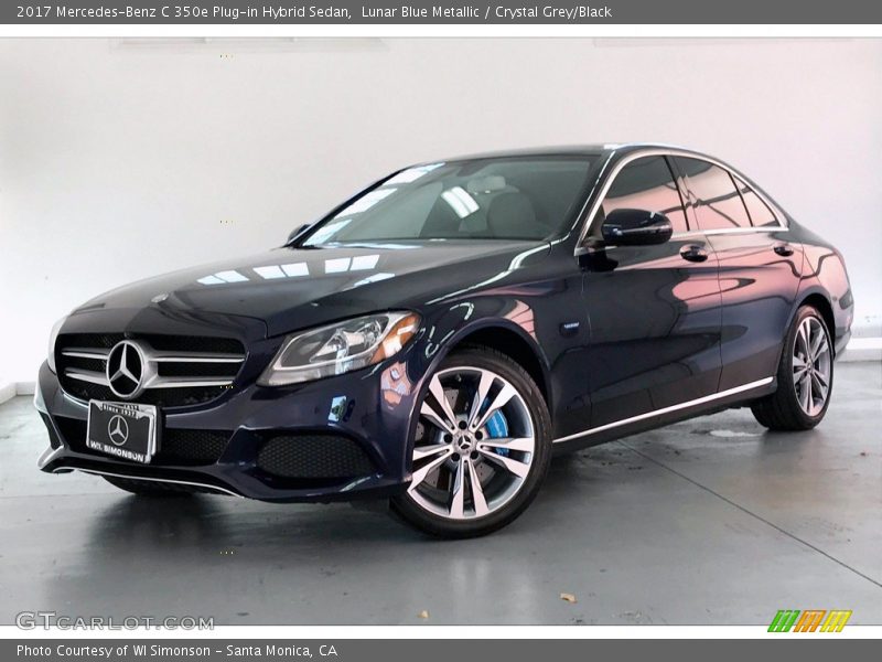 Lunar Blue Metallic / Crystal Grey/Black 2017 Mercedes-Benz C 350e Plug-in Hybrid Sedan