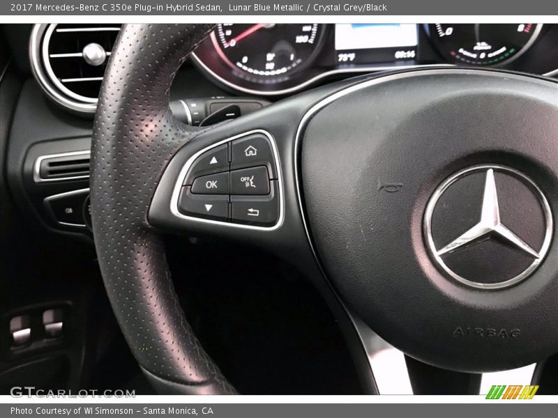 Lunar Blue Metallic / Crystal Grey/Black 2017 Mercedes-Benz C 350e Plug-in Hybrid Sedan