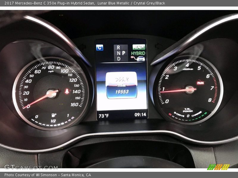 Lunar Blue Metallic / Crystal Grey/Black 2017 Mercedes-Benz C 350e Plug-in Hybrid Sedan