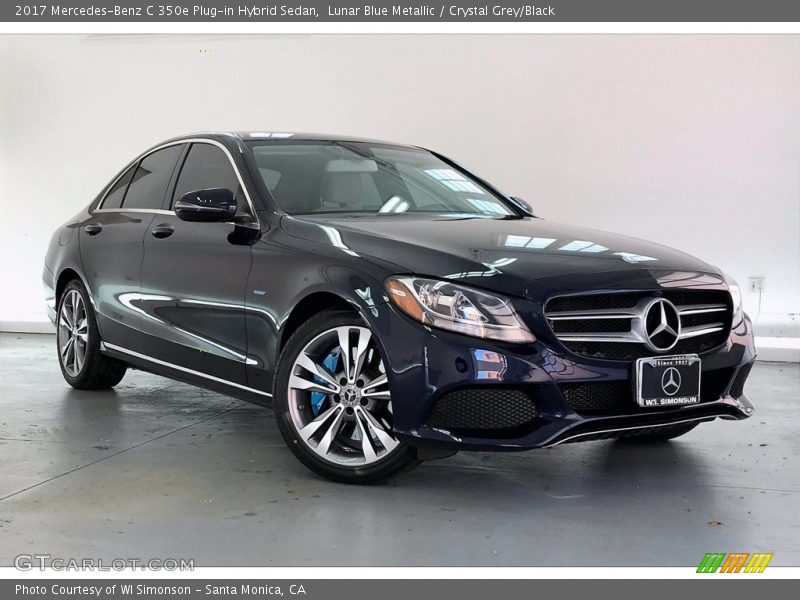 Lunar Blue Metallic / Crystal Grey/Black 2017 Mercedes-Benz C 350e Plug-in Hybrid Sedan