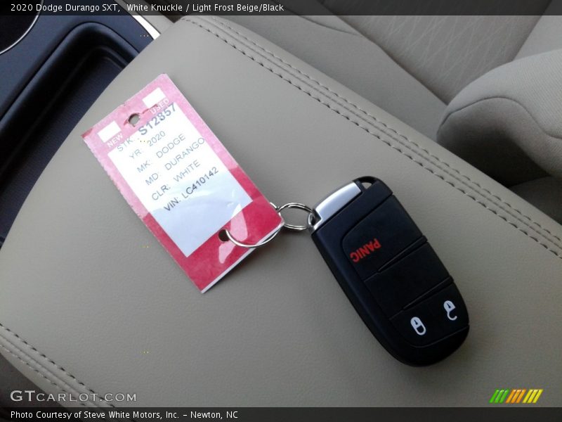 White Knuckle / Light Frost Beige/Black 2020 Dodge Durango SXT