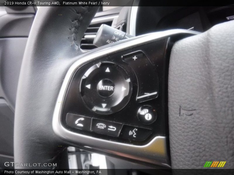 Platinum White Pearl / Ivory 2019 Honda CR-V Touring AWD