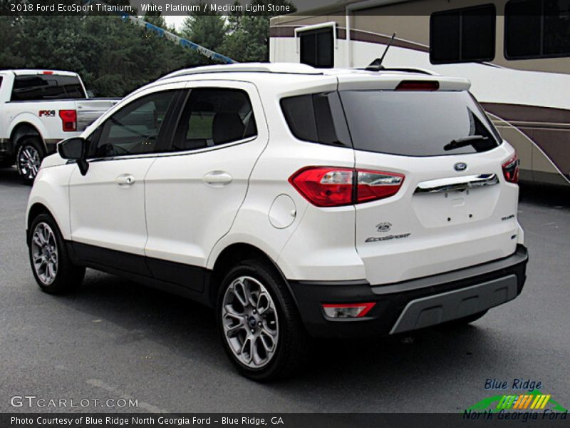 White Platinum / Medium Light Stone 2018 Ford EcoSport Titanium