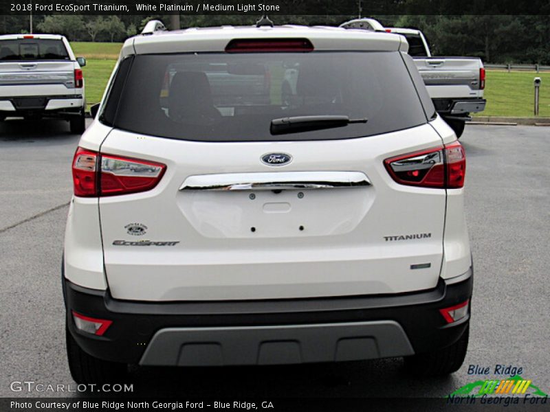 White Platinum / Medium Light Stone 2018 Ford EcoSport Titanium