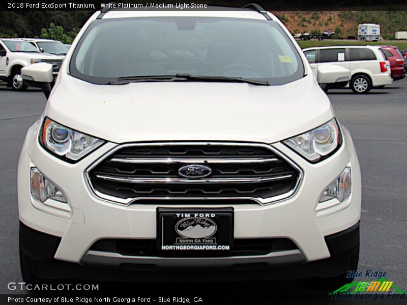 White Platinum / Medium Light Stone 2018 Ford EcoSport Titanium
