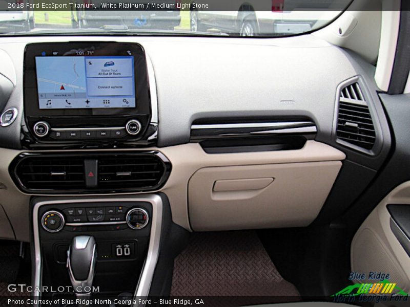 White Platinum / Medium Light Stone 2018 Ford EcoSport Titanium