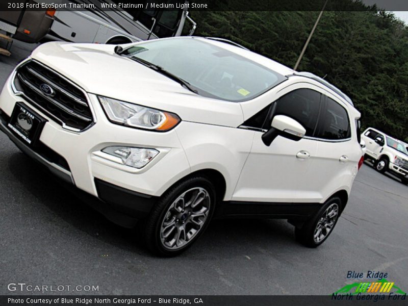 White Platinum / Medium Light Stone 2018 Ford EcoSport Titanium