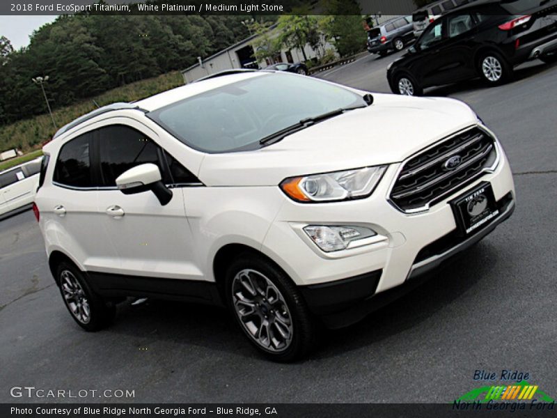 White Platinum / Medium Light Stone 2018 Ford EcoSport Titanium