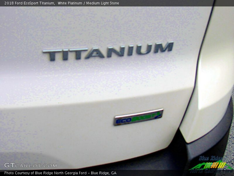 White Platinum / Medium Light Stone 2018 Ford EcoSport Titanium