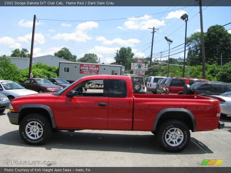 Flame Red / Dark Slate Gray 2002 Dodge Dakota SXT Club Cab