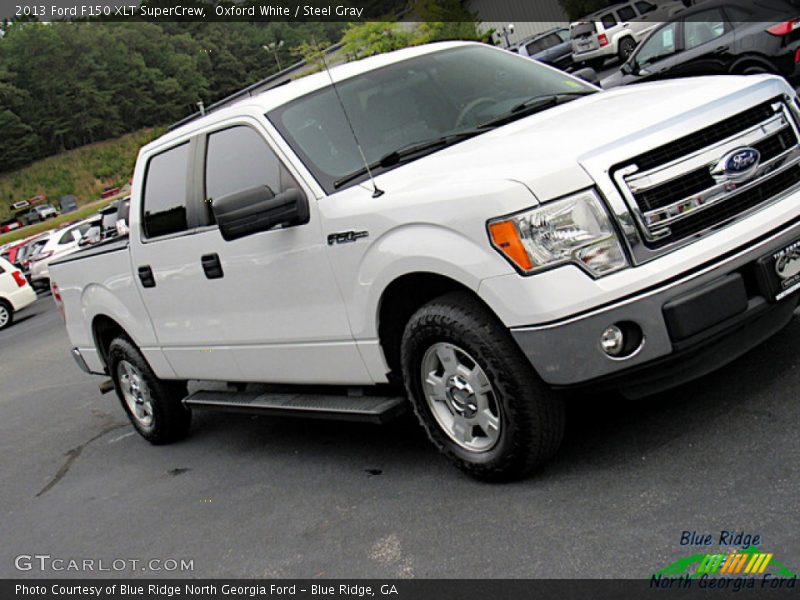 Oxford White / Steel Gray 2013 Ford F150 XLT SuperCrew