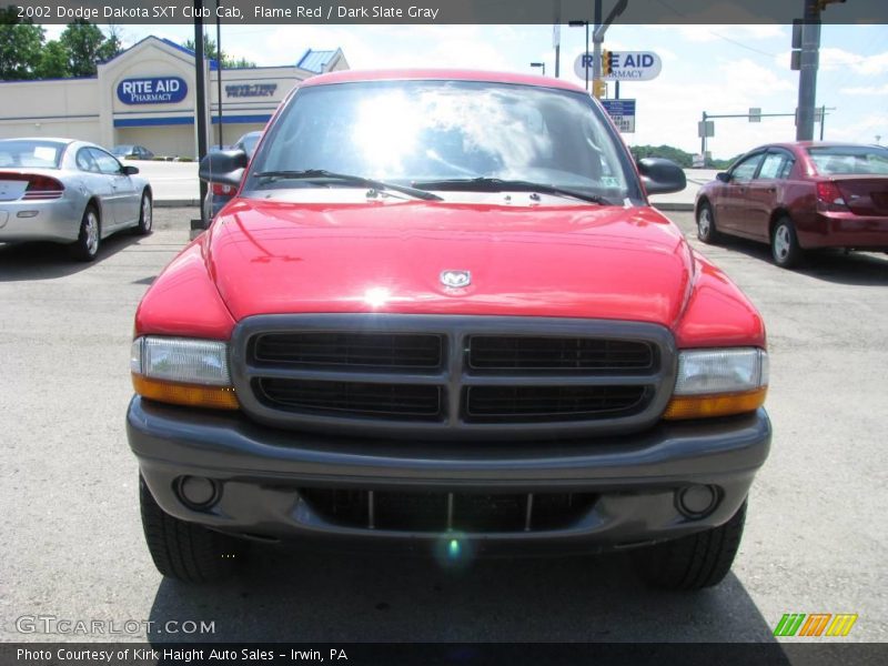 Flame Red / Dark Slate Gray 2002 Dodge Dakota SXT Club Cab