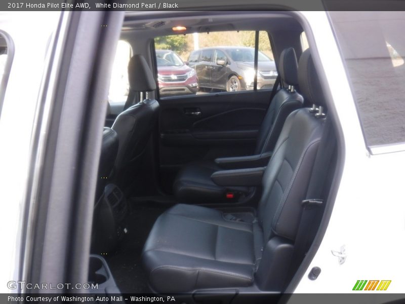 White Diamond Pearl / Black 2017 Honda Pilot Elite AWD