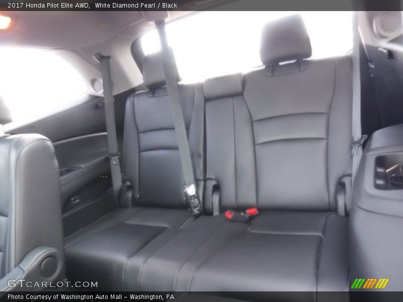 White Diamond Pearl / Black 2017 Honda Pilot Elite AWD