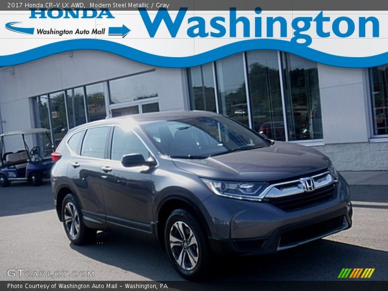 Modern Steel Metallic / Gray 2017 Honda CR-V LX AWD