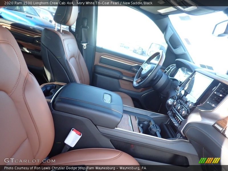 Ivory White Tri-Coat Pearl / New Saddle/Black 2020 Ram 1500 Longhorn Crew Cab 4x4