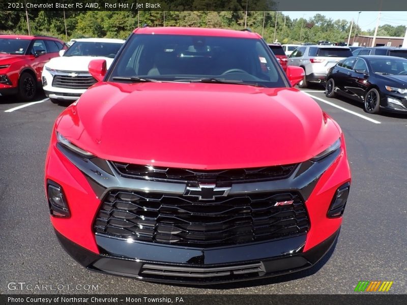 Red Hot / Jet Black 2021 Chevrolet Blazer RS AWD