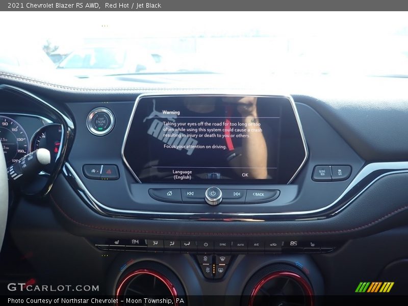 Controls of 2021 Blazer RS AWD