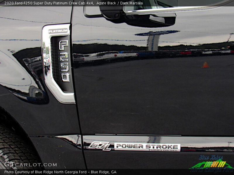 Agate Black / Dark Marsala 2020 Ford F250 Super Duty Platinum Crew Cab 4x4