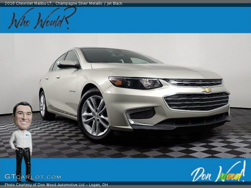 Champagne Silver Metallic / Jet Black 2016 Chevrolet Malibu LT